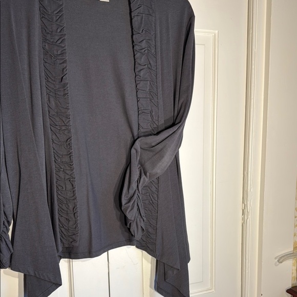 Izod Gray Open-Front Light Weight Topper Jacket - Picture 3 of 7